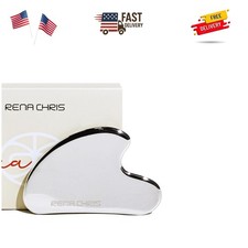 Gua Sha Facial Tool: Silver Massager for Acupuncture Tension Relief