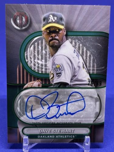 2024 Topps Tribute Dave Stewart Green Certified Auto Autograph /99 Athletics