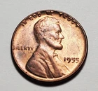 1955 P LINCOLN WHEAT PENNY POOR MAN'S DOUBLE DIE LAST 5 DOUBLED PMDD UNC #C10262