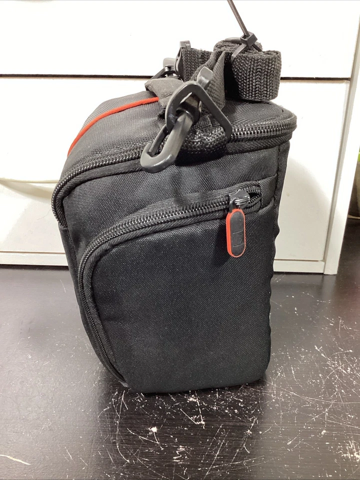 Case Logic Camera Bag Black Orange Compact Case Crossbody Shoulder Strap - Image 2 of 4