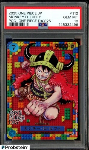 2025 One Piece JPN PCC One Piece Day '25 #110 Monkey D. Luffy PSA 10 GEM MINT