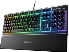 New SteelSeries Apex3 RGB Gaming Keyboard - 10 Zone - IP32 Water Resistant