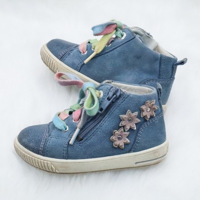 SUPERFIT Baby Lauflern Schuhe WMS: M IV mittel Gr. 21 Leder Sneaker Mädchen
