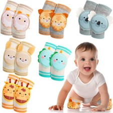 6 Pairs 0-3 Years Baby Knee Pad Crawling Anti Slip Protector Breathable Boy