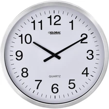 Global Industrial 20" Wall Clock Aluminum Frame