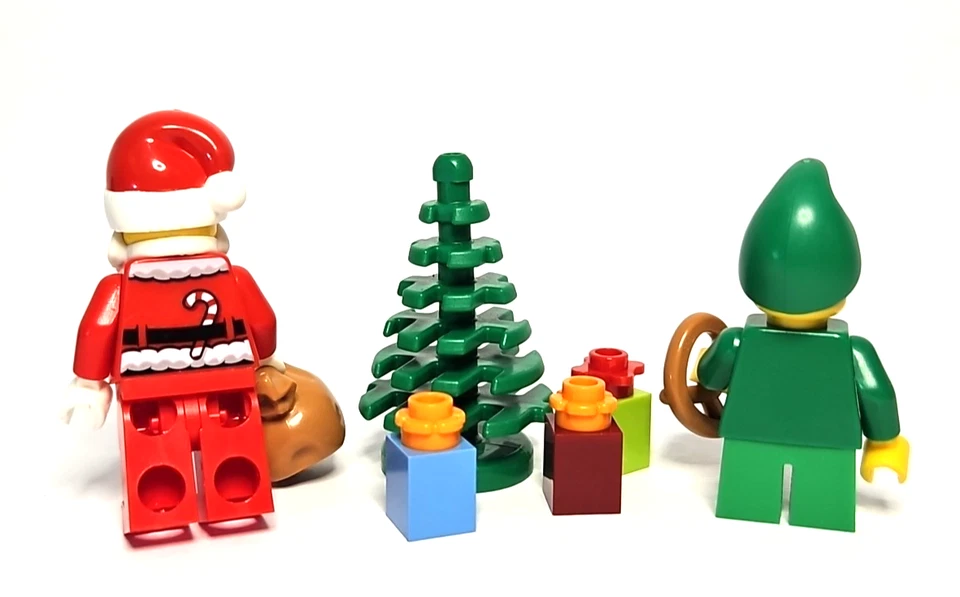Лот рождественских минифигурок LEGO дерево Санта-Клауса подарки эльф праздничный подарочный набор - Изображение 2 из 2