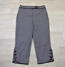 90s Y2K Gingham Check Crop Capri Pants Preppy Coquette 8 VTG 2000s