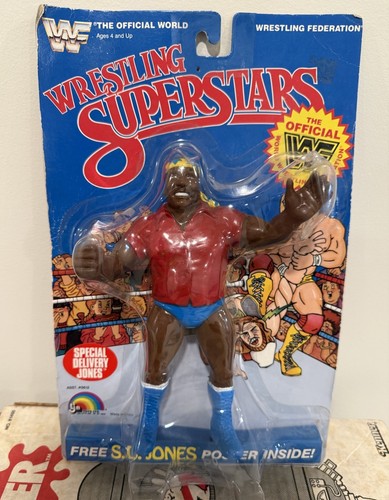 LJN WWF WWE Wrestling Figure SD SD Jones Red Shirt...