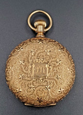 Antique Waltham 14k Solid Yellow Gold Hunting Case I Size Pocket Watch