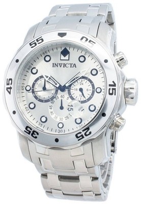 Invicta Pro-Diver Chronograph Stainless Steel Silver Dial 0071 Men's Watch