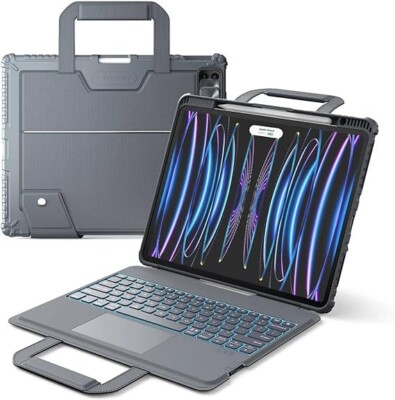 Carry Go Keyboard Case for iPad Pro 12.9 (3rd/4th/5th/6th Gen) with Handle, 13''