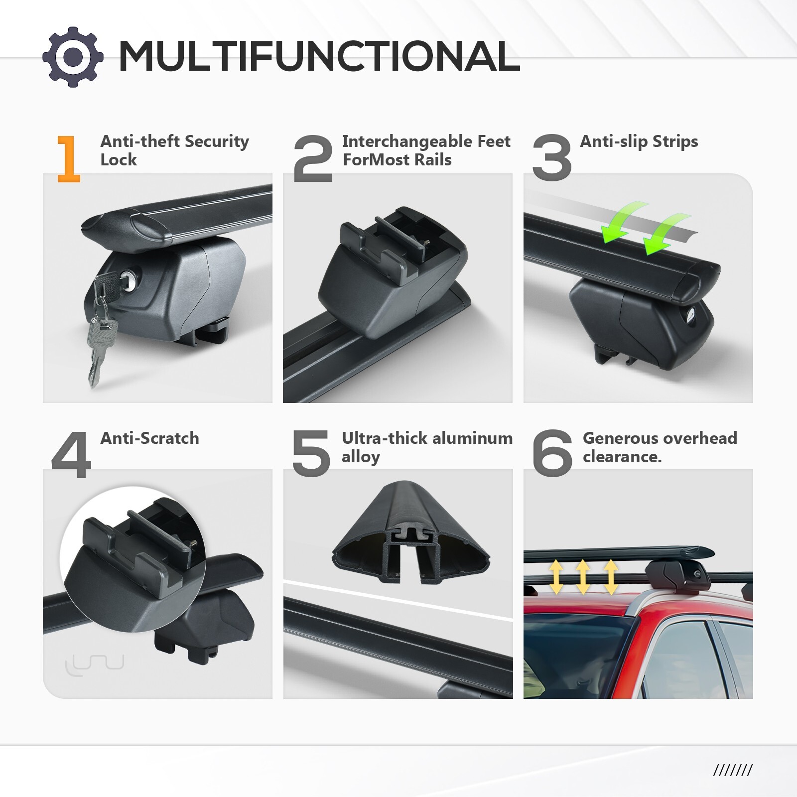 Roof Rack Cross Bars for 20152023 Kia Sorento & Sorento HYBIRD with