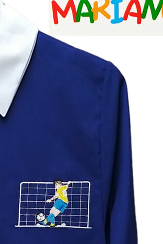 Blaue Schürze Kind Grundschule MARIANO Made in Italy - Bild 37 von 60