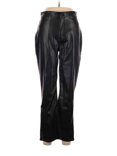 Ann Taylor Women Black Faux Leather 