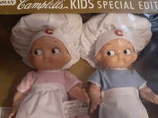 Campbells Kids Special Edition. Boy And Girl Chef dolls. Rare