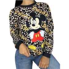 Unisex Youth Long Sleeve Sweater Mickey Mouse Print Size M