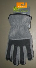 TEK GEAR SMALL MEDIUM Men's Grey Heather Fleece  Nylon WarmTek Gloves