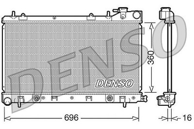 DENSO Kühler, Motorkühlung  für SUBARU