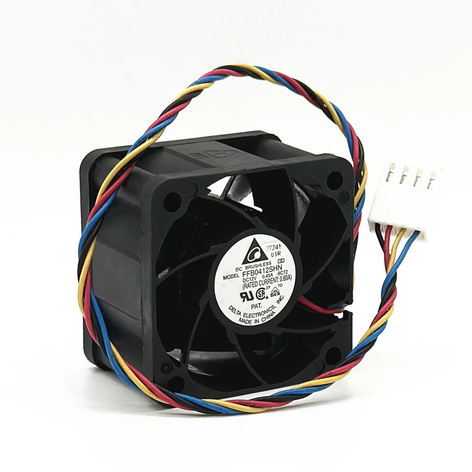 Delta FFB0412SHN 4028 4CM Double Ball Cooling Fan 12V 0.45A 4-Wire PWM - Image 2 of 4