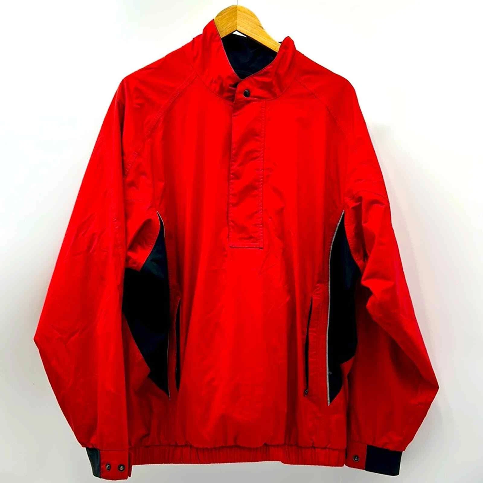 FOOTJOY DRYJ JOYS MENS 1/4 ZIP WINDBREAKER PULLOVER JACKET SIZE LARGE