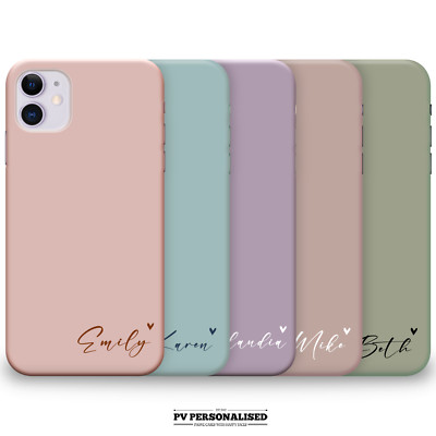 Personalisierte Handyhülle Name Silikon Cover für iPhone 15 11 14 13 12 Pro XR XS