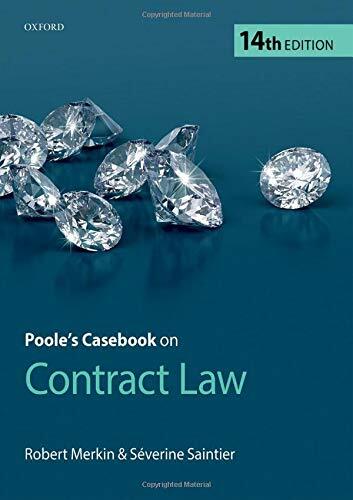Poole's Casebook on Contract Law By Robert Merkin QC,Séverine Saintier