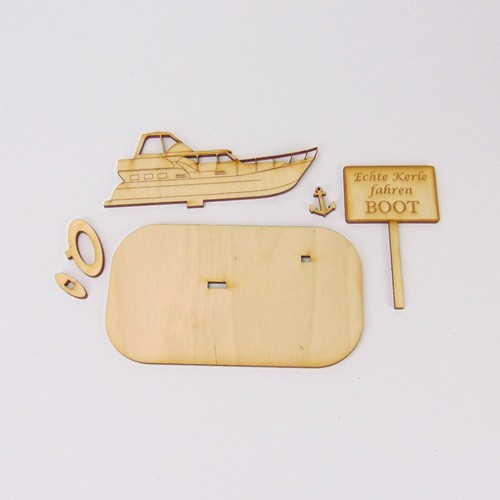 Geschenkidee Motorboot personalisierbare Dekoration oder Geldgeschenk - Bild 8 von 17