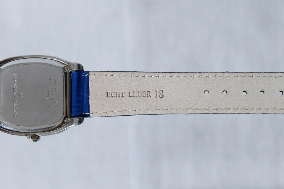 Reloj de cuarzo David Yurman pura sangre T303-SST 32mm hecho en Suiza correa azul Foto 4 de 4