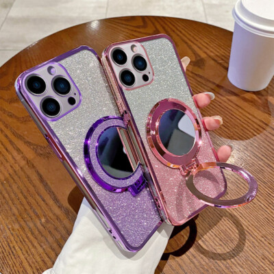 Glitzer Bling Ring Stand Hülle Für Honor Moto Handy Schutz TPU Case Cover Etui