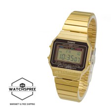 Orologio Casio Vintage Digitale Cinturino Acciaio Inox Ioni Oro A700WG-9A