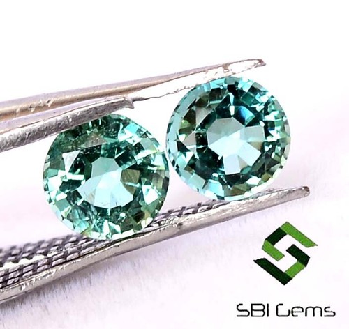 Certified Natural Emerald Round Cut Pair 5 mm 0.86 CTS Untreated Loose Gemstones - Picture 4 of 5