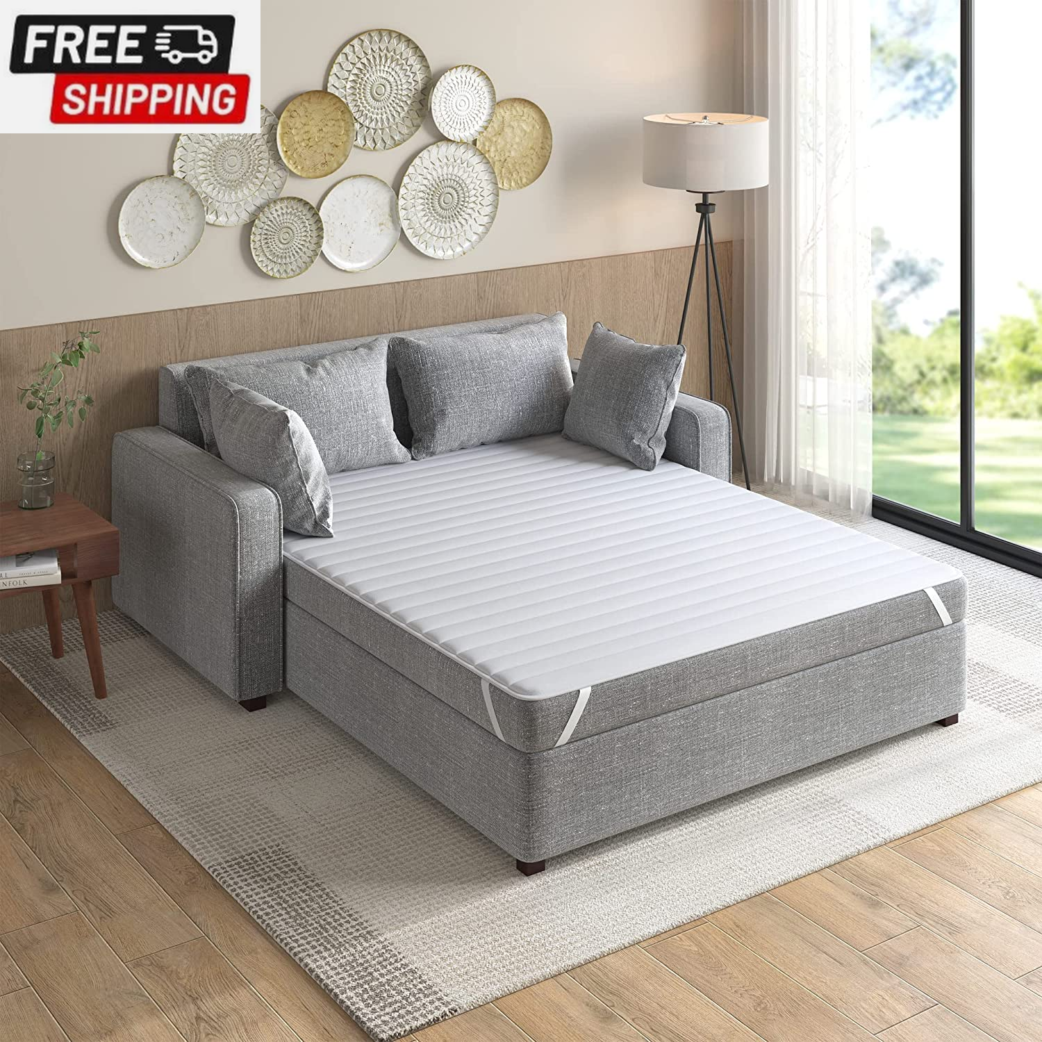 Madison Park Frisco Waterproof Sofa Bed Mattress Pad in Soft Microfiber