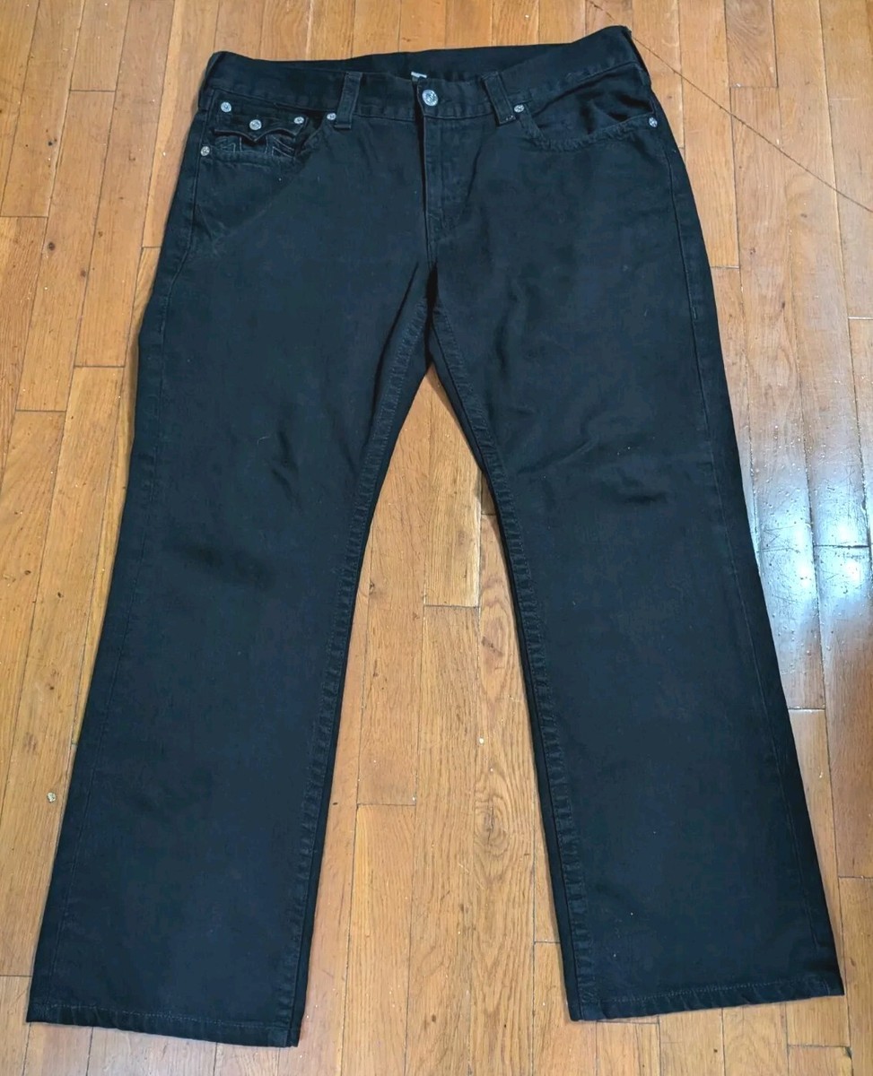 TRUE RELIGION WORLD TOUR ブラックデニム True Religion Buddha World Tour Section Straight 38 x 30 Vintage