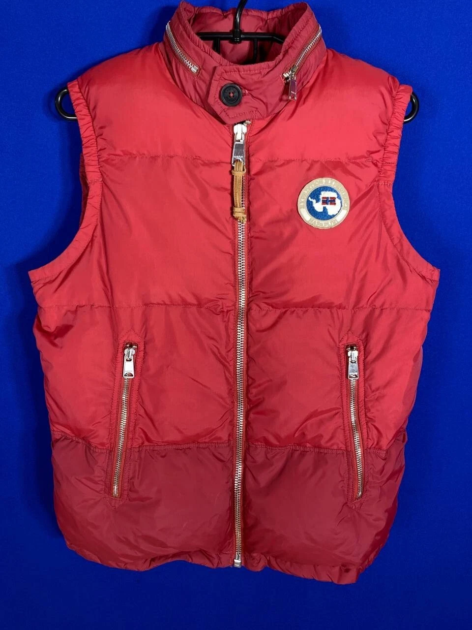 Napapijri men’s red duck down vest / puffer gilet SZ S
