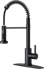 Black Pull Down Kitchen Faucet with Sprayer for Farmhouse RV Use