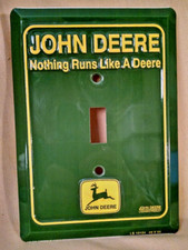 JOHN DEERE TRACTOR LIGHT SWITCH PLATE ALUMINUM NOTHING RUNS LIKE A DEERE LS1012.