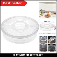 Elegant 30cm Round Food Storage Box with Handle - Perfect for Cakes & Pizzas