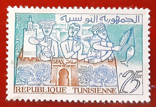 TUNISIA Africa 1959 25m Used Life Mi 530 Scott 352 XF 6023 - 第 1/2 張圖片
