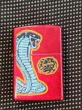 Vintage 2006 Cobra Super Snake Ford Motor Company Candy Apple Red Zippo Lighter