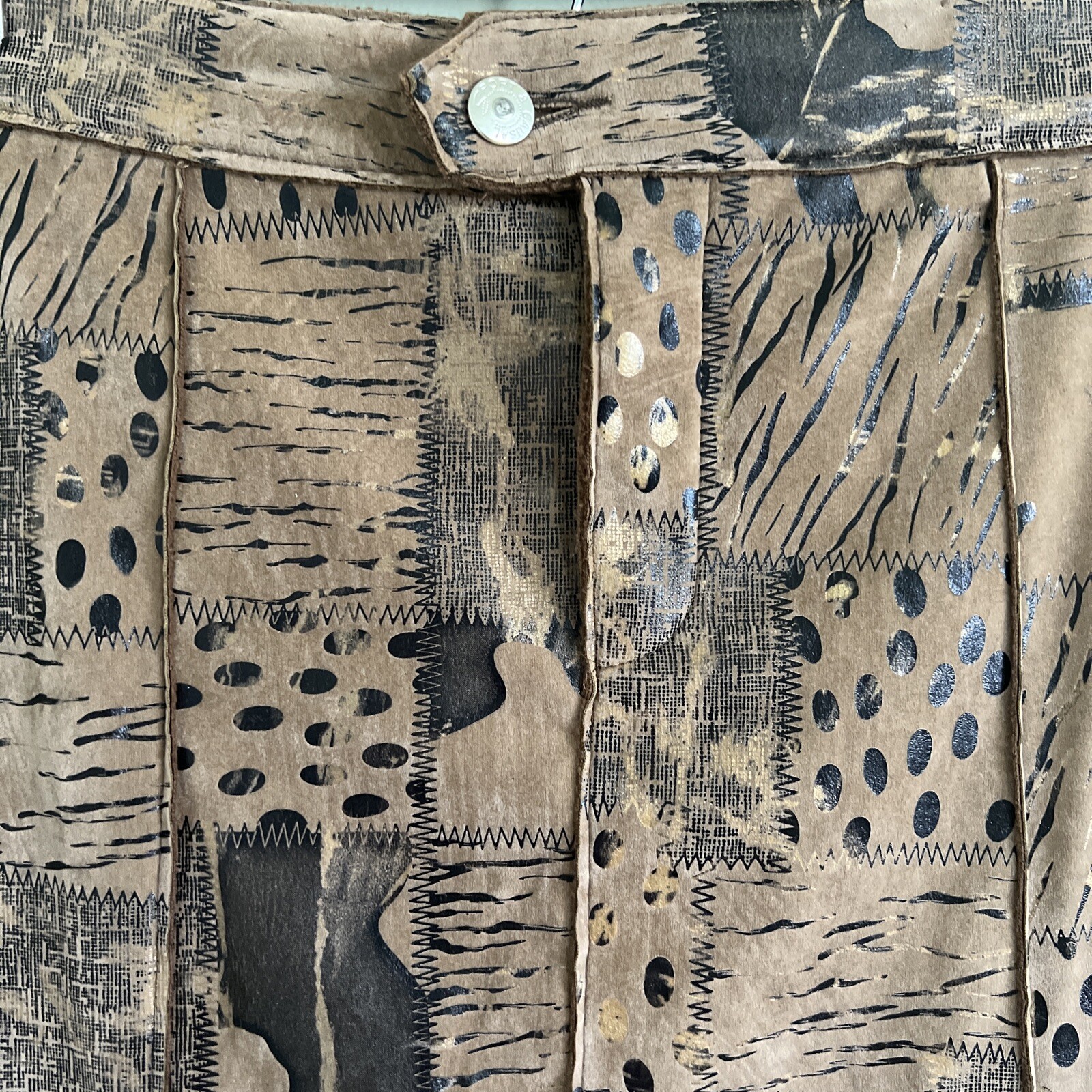 Design By Impression Jean USA Patch Work Skirt As… - image 3
