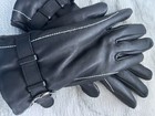 Filene's Vintage  Winter Time Ladies Sheep Leather gloves, Black. Buckle. — photo 2
