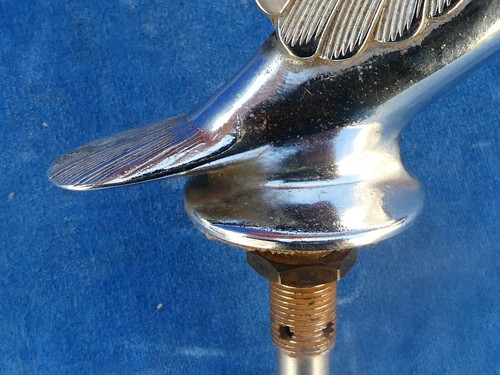 SUPERBE RARE TOP ! MASCOTTE ART DECO mascot - CADILLAC ? - CYGNE Swan - Foto 9 di 10
