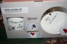 PPD/ALWAYS CREATIVE ADORABLE DOG LOVERS COFFEE MUG BONE CHINA DOGGIE BOWL SET