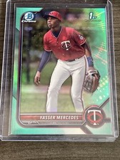 YASSER MERCEDES 2022 Bowman Chrome AQUA REFRACTOR 1st #’d 35/125 Twins Prospect