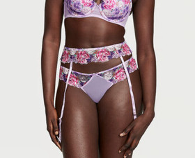 Victoria's Secret Dream Angels Push Up bra set embroidery purple floral 5Z5A