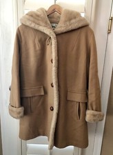 Vintage Styled By Davis Jonathan Logan Brown Faux Fur Coat Women's Size L