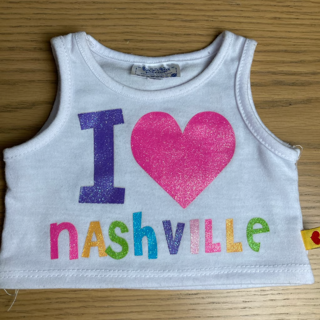 Build A Bear Workshop I Love Nashville Graphic Tee Shirt