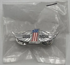 Harley Davidson National Rally MDA HOG 2006 Vest Pin Wings HD 1 New