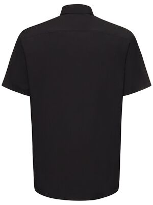 Tシャツ・カットソー Burberry FW24 'Sherfield' shirt (8079596 BLACK) BURBERRY Sherfield Black Stretch Cotton Short Sleeve Shirt