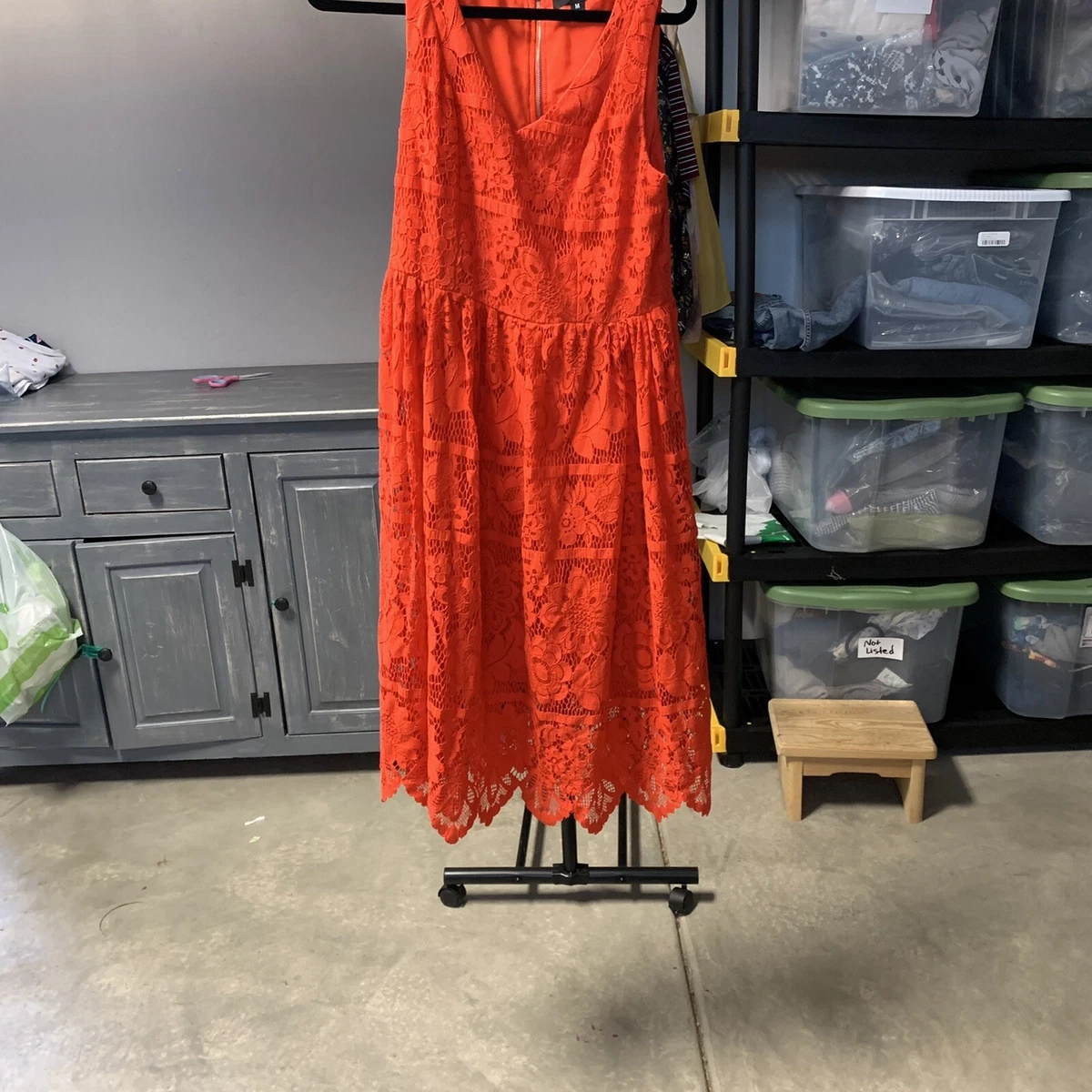 Target Mossimo Sleeveless Red Lace Dress Size Medium Color Red